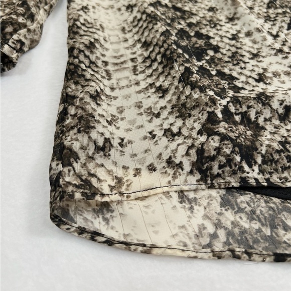 BUDDY LOVE Snakeskin Sheer Tie Tassel V Neck Bohemian Long Sleeve Blouse‎ Size M - Picture 7 of 15